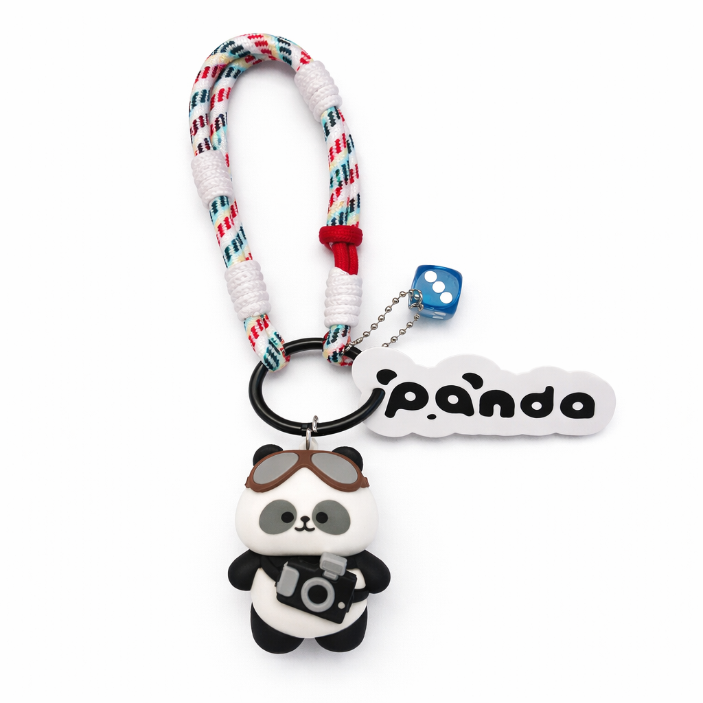 Panda Adventure Charm Keychain