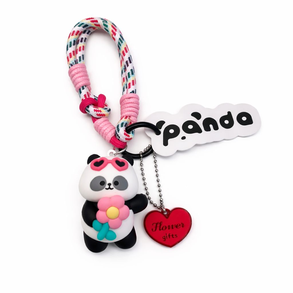 Panda Adventure Charm Keychain
