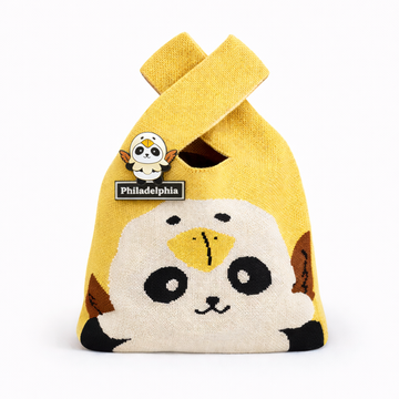 Philadelphia Eagle Panda Pin + Knit Bag Gift Set