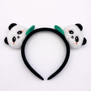 Green Leaf Twin Panda Headband