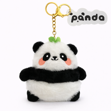 Fluffy Blush Panda Plush Pendant