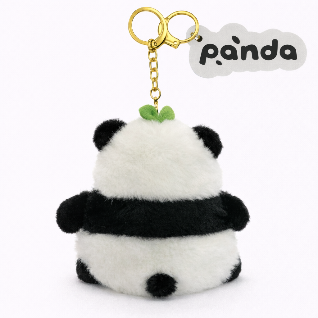 Fluffy Blush Panda Plush Pendant
