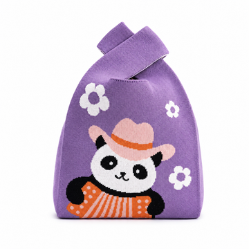 2026 Nashville Panda Knit Bag – Music City Souvenir Design