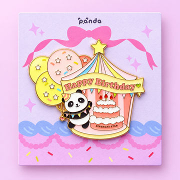 Happy Birthday Panda Enamel Pin
