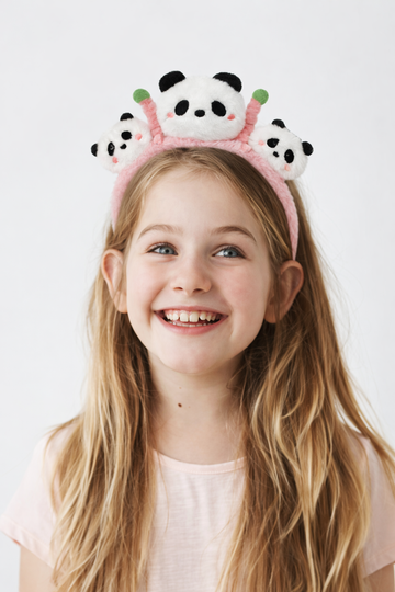 Colorful Panda Plush Headband