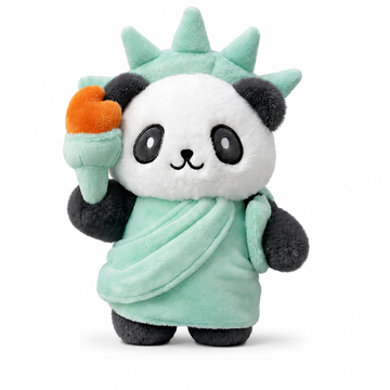 Liberty Panda Plush Keychain – NYC-Inspired Collectible