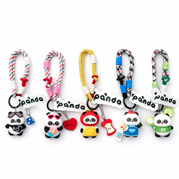 Panda Adventure Charm Keychain