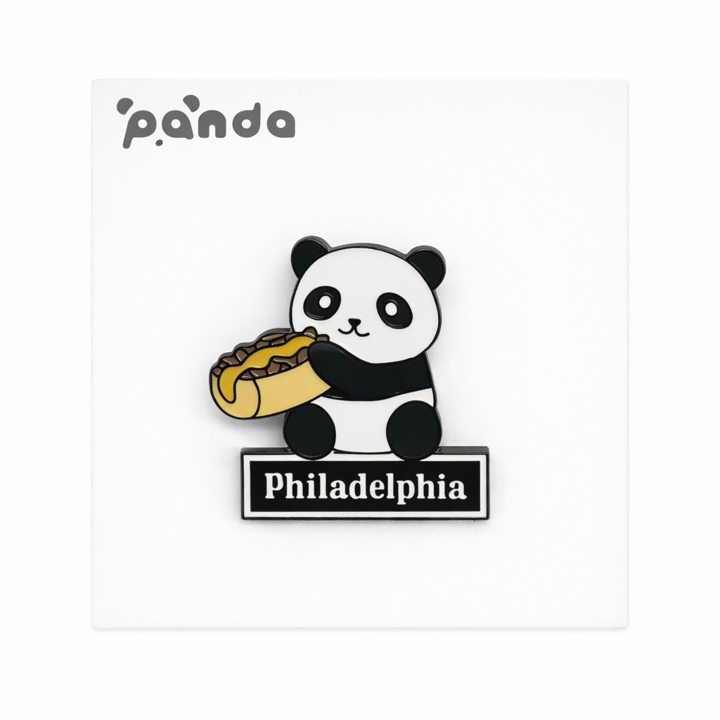 Philadelphia Cheesesteak Panda Pin – HeyPanda