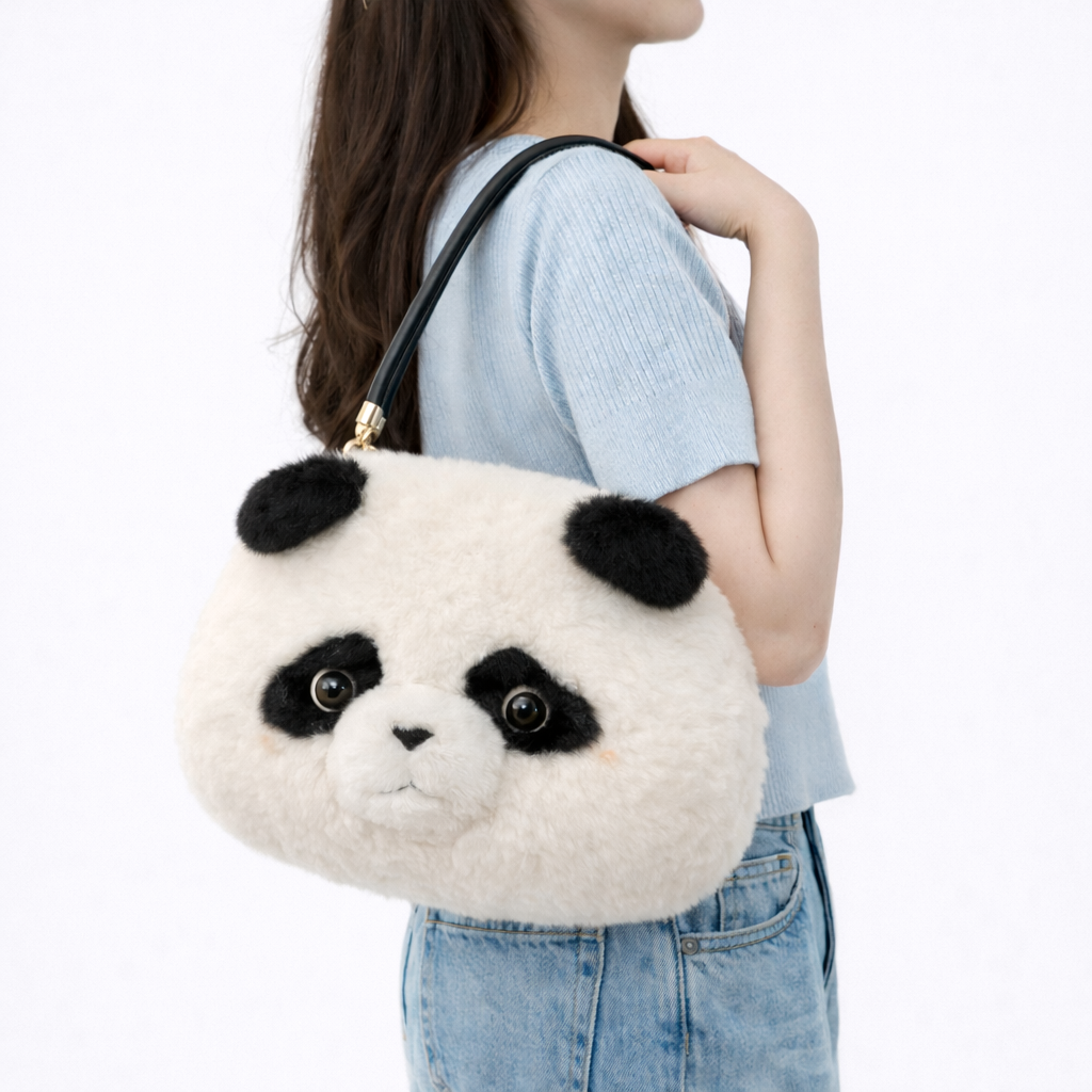 Panda Head Shoulder Bag