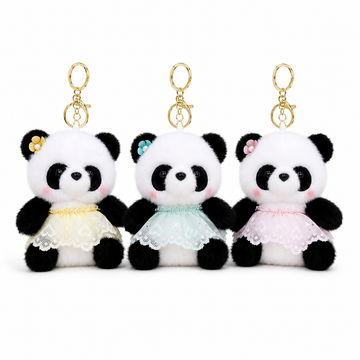Scented Panda Plush Pendant with Lace Skirt