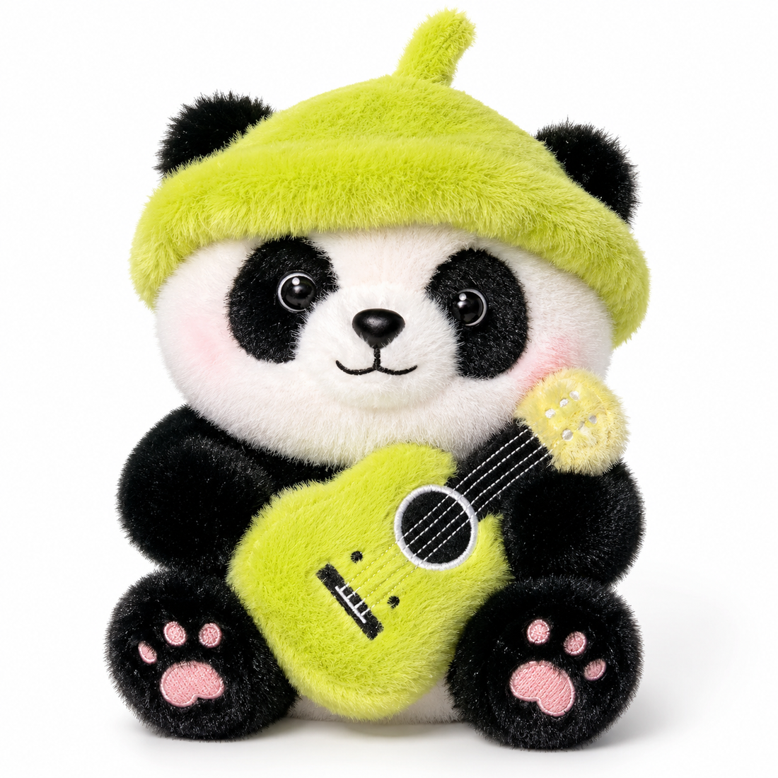 Bamboo Melody Panda Plush – Green Guitar Panda Doll