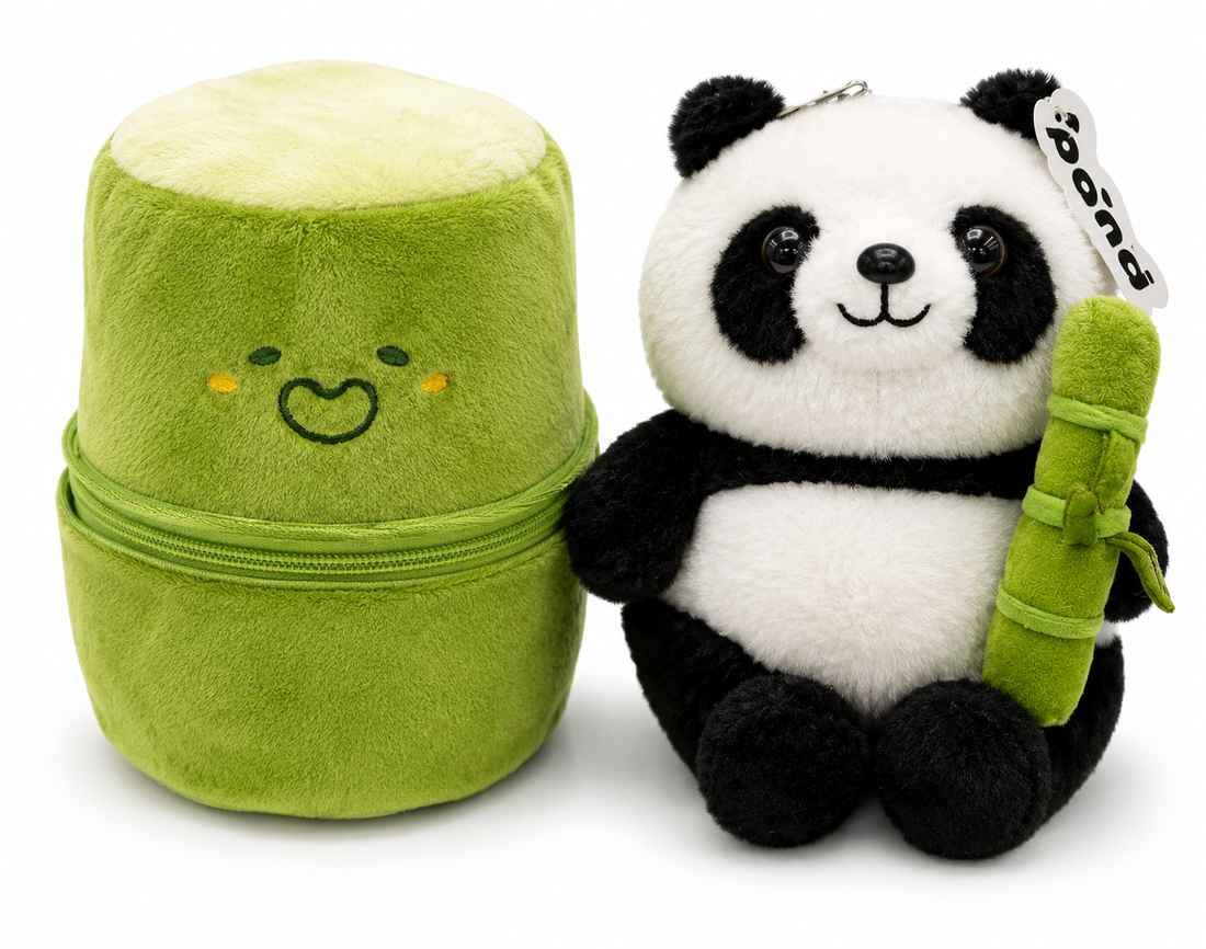 Panda & Bamboo Plush Toy Set
