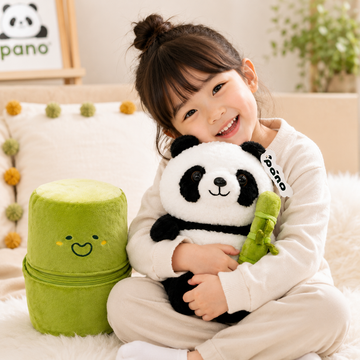 Panda & Bamboo Plush Toy Set