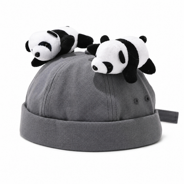 Sleeping Panda Plush Beanie Hat