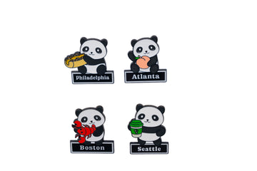 Panda City Pin Collection – 4-Piece Set