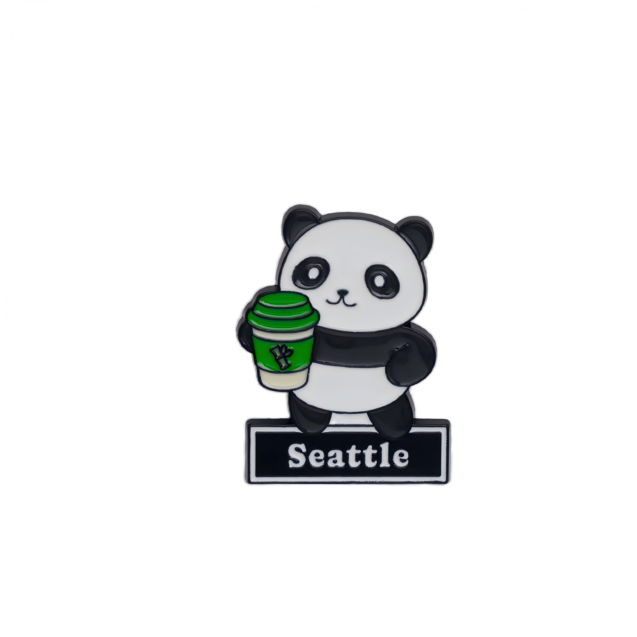 Seattle Coffee Panda Pin