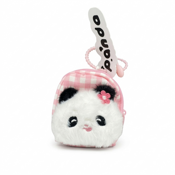 Cute Panda Plush Coin Purse Keychain – Mini Panda Zipper Pouch