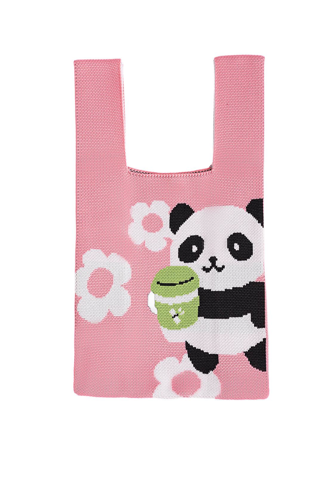 Coffee Panda Knit Tote