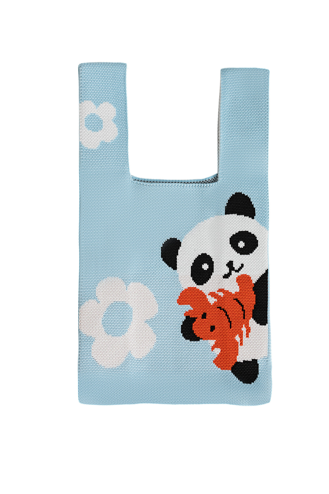Lobster Panda Knit Tote