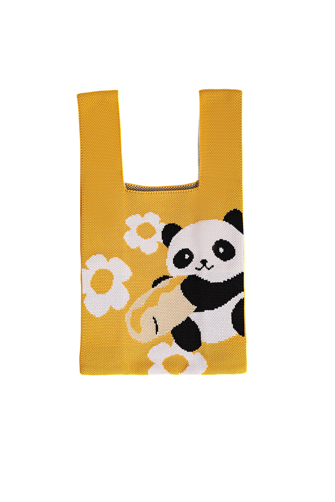 Cheesesteak Panda Knit Tote