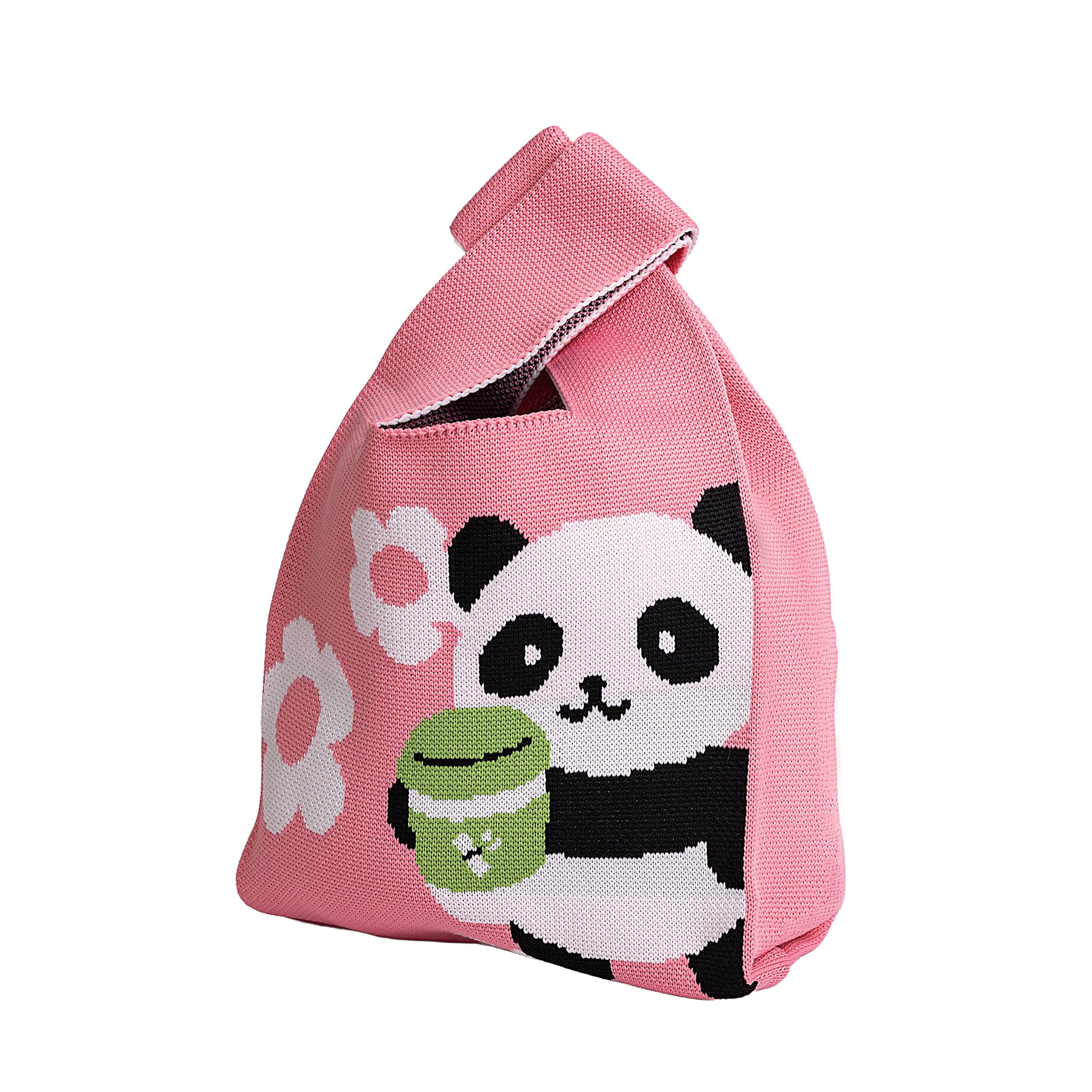 Coffee Panda Knit Tote