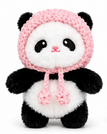 Hat Panda Plush Keychain – Cute Mini Panda Charm